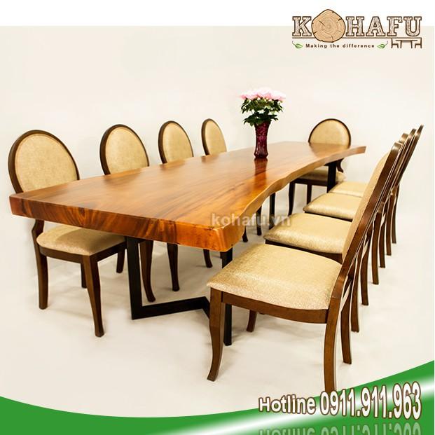 Bàn dài gỗ nguyên tấm/ Bàn phòng họp, hội trường, nhà hàng KL19016