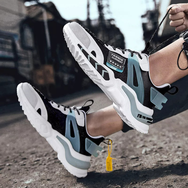 Giày Thể Thao Nam AZARA- Sneaker Màu Trắng- Đen, Chạy Bộ, Thể Dục, Đi Chơi, Form Hàn Quốc - G5245