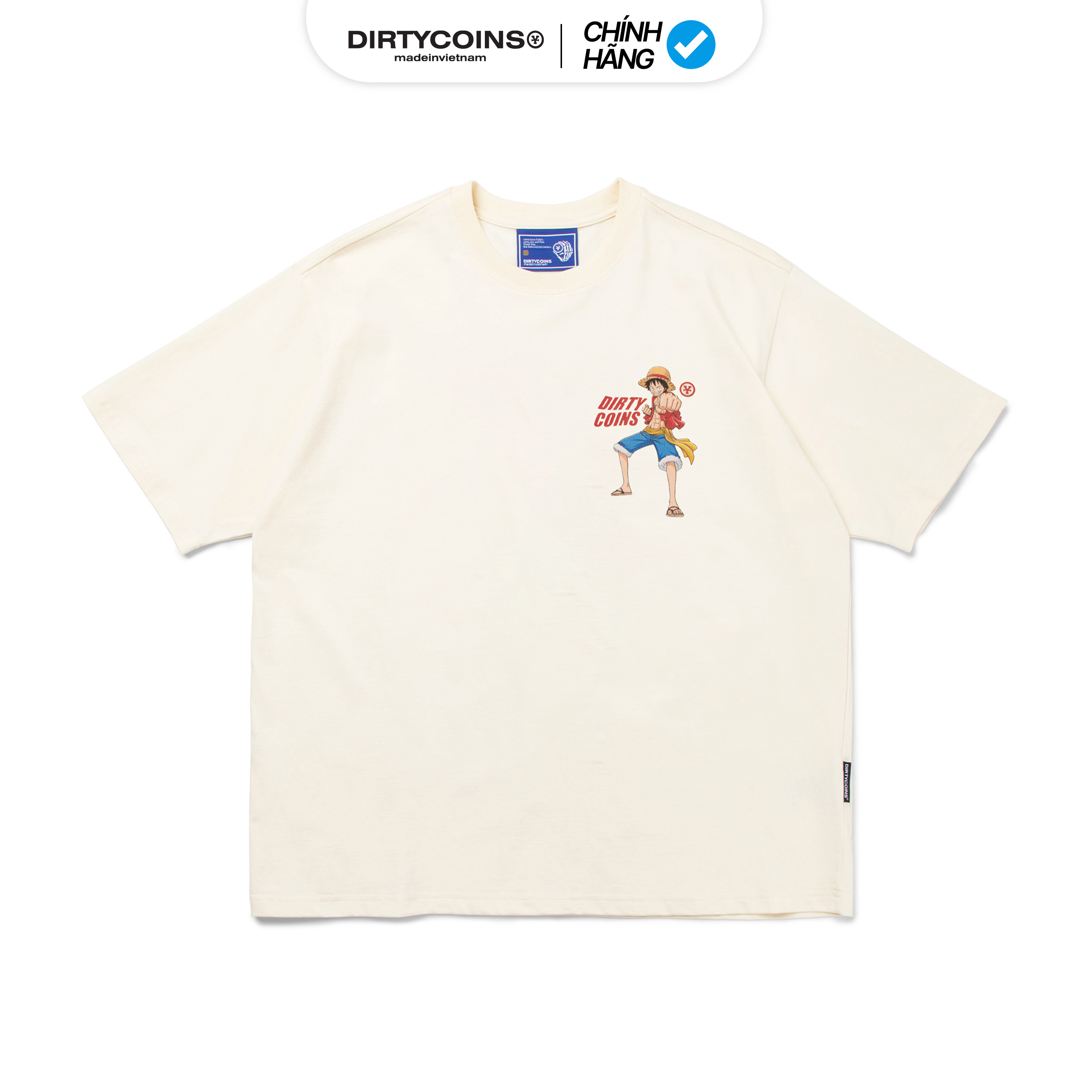 Áo Thun DirtyCoins x OnePiece Luffy T-shirt - Cream