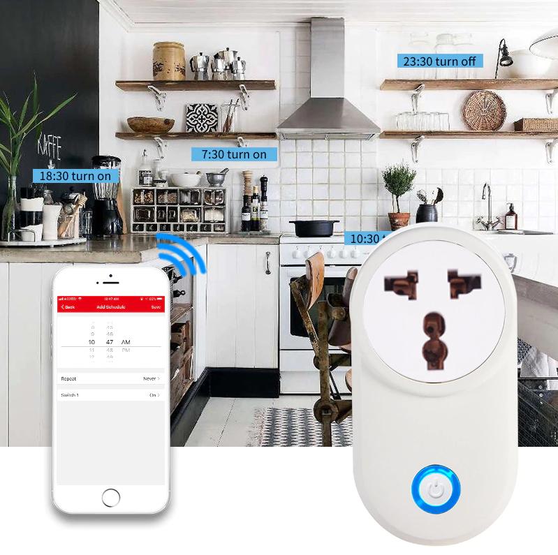 Ổ Cắm Wifi Điều Khiển Qua Điện Thoại Tuya TC5