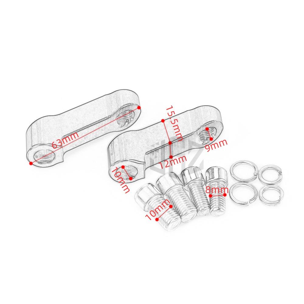 Thanh Nối Dài Gương Chiếu Hậu Xe Máy CNC 10Mm 8mm
