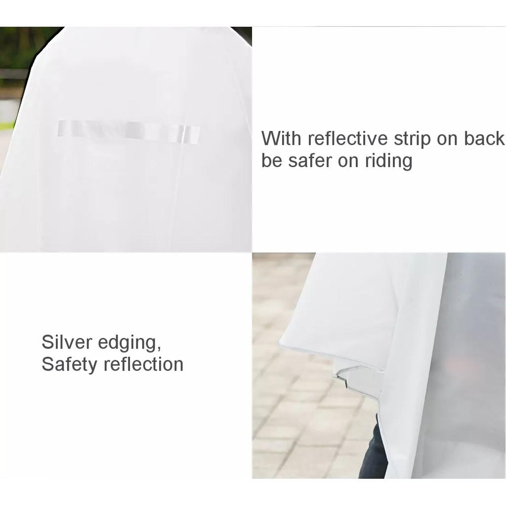 From Xiaomi Youpin Qualitell Áo Mưa Màu Trắng Dày Chống Thấm Nước Thiết Kế An Toàn Chất Lượng Cao Dành Cho Nam Nữ