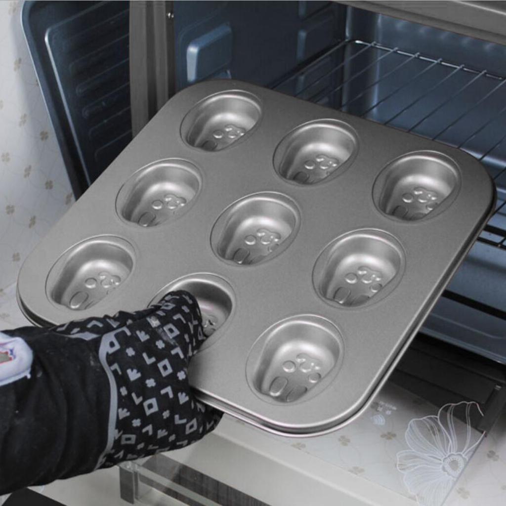 Mold Cake Pan Cupcake Cake Muffin Bakeware for Oven Baking 9 Holes-Rabbits