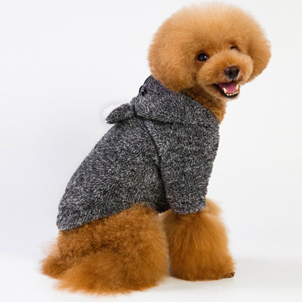 Coral Fleece Clothes Lazy Bear Dress Up Black Hoodie Dog Costume