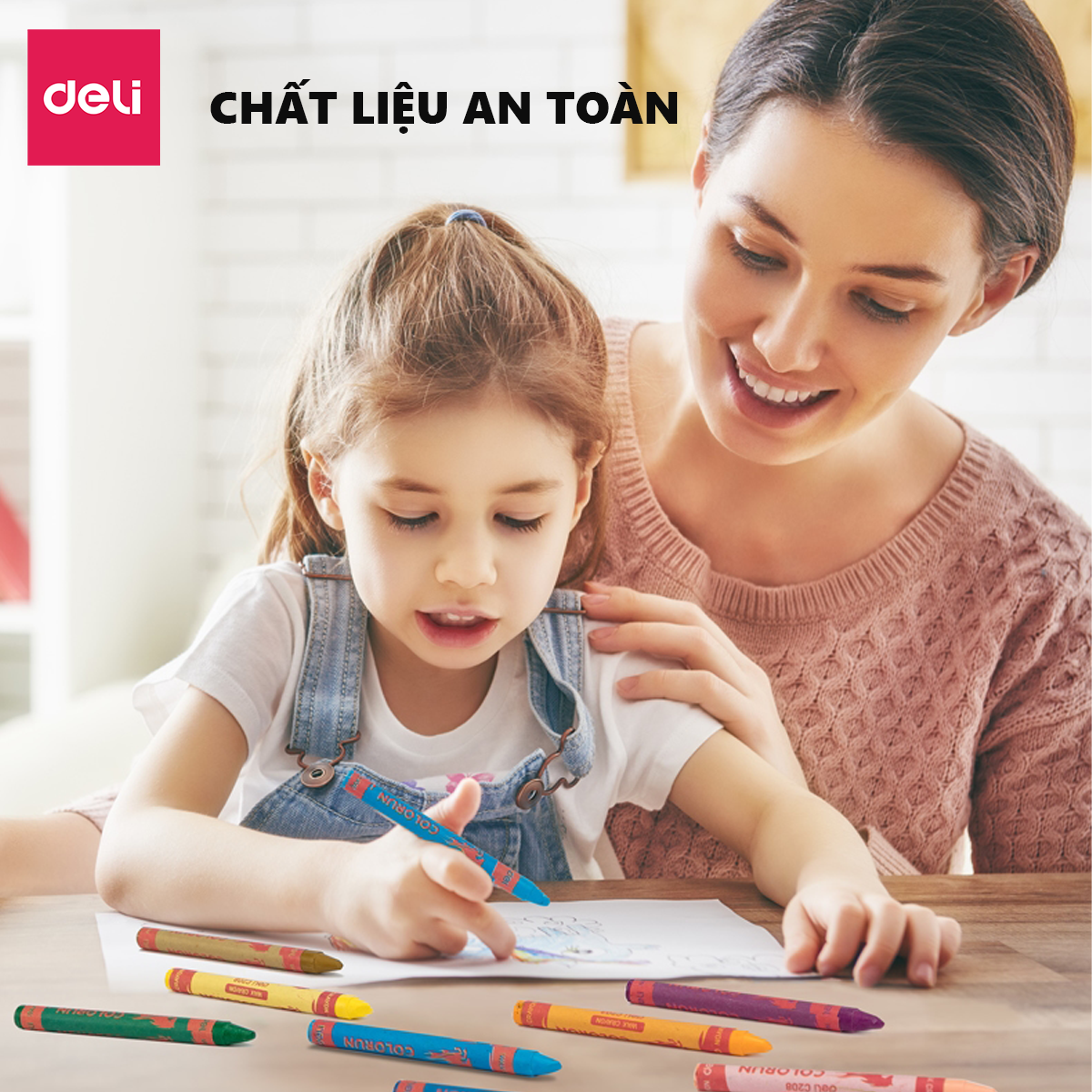 Bút sáp nến Deli - 12 màu/18 màu/24 màu - 1 hộp - EC20800/EC20810/EC20820