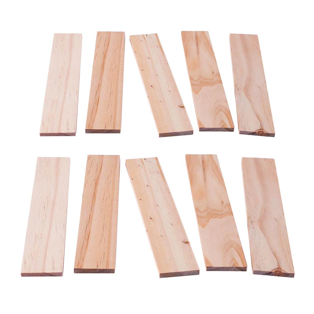 10 chiếc Bằng Gỗ Tự Nhiên Que Gỗ Thông Gậy Dài cho Đồ trang trí 250x50x8mm