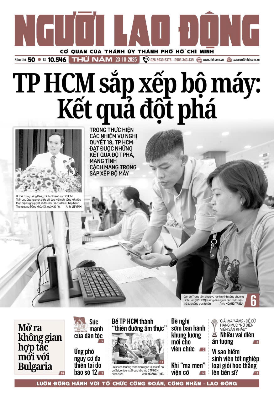 Nhật báo Người Lao Động từ ngày 20-10-2025 đến 26-10-2025