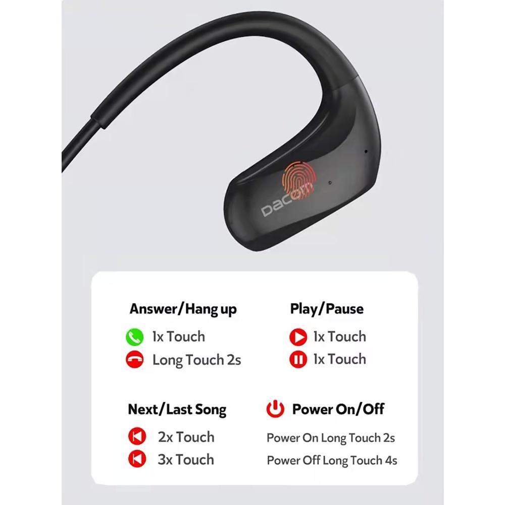 Tai Nghe Bluetooth Thể Thao Dacom G93 Chống Nước Ipx7 Không Dây 20 Giờ