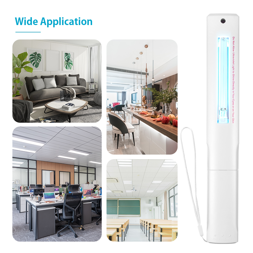 Đèn UV cầm tay có dây buộc, nhẹ và di động, thích hợp sử dụng tại nhà, cơ quan hoặc du lịch