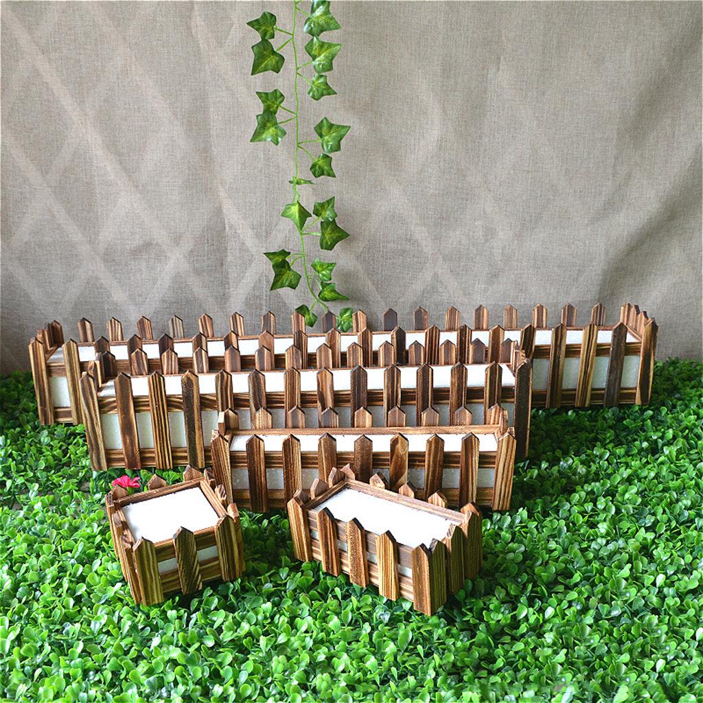 Vintage Wooden Flower Fence Storage for Home Garden Wedding Decor 10*10*7cm