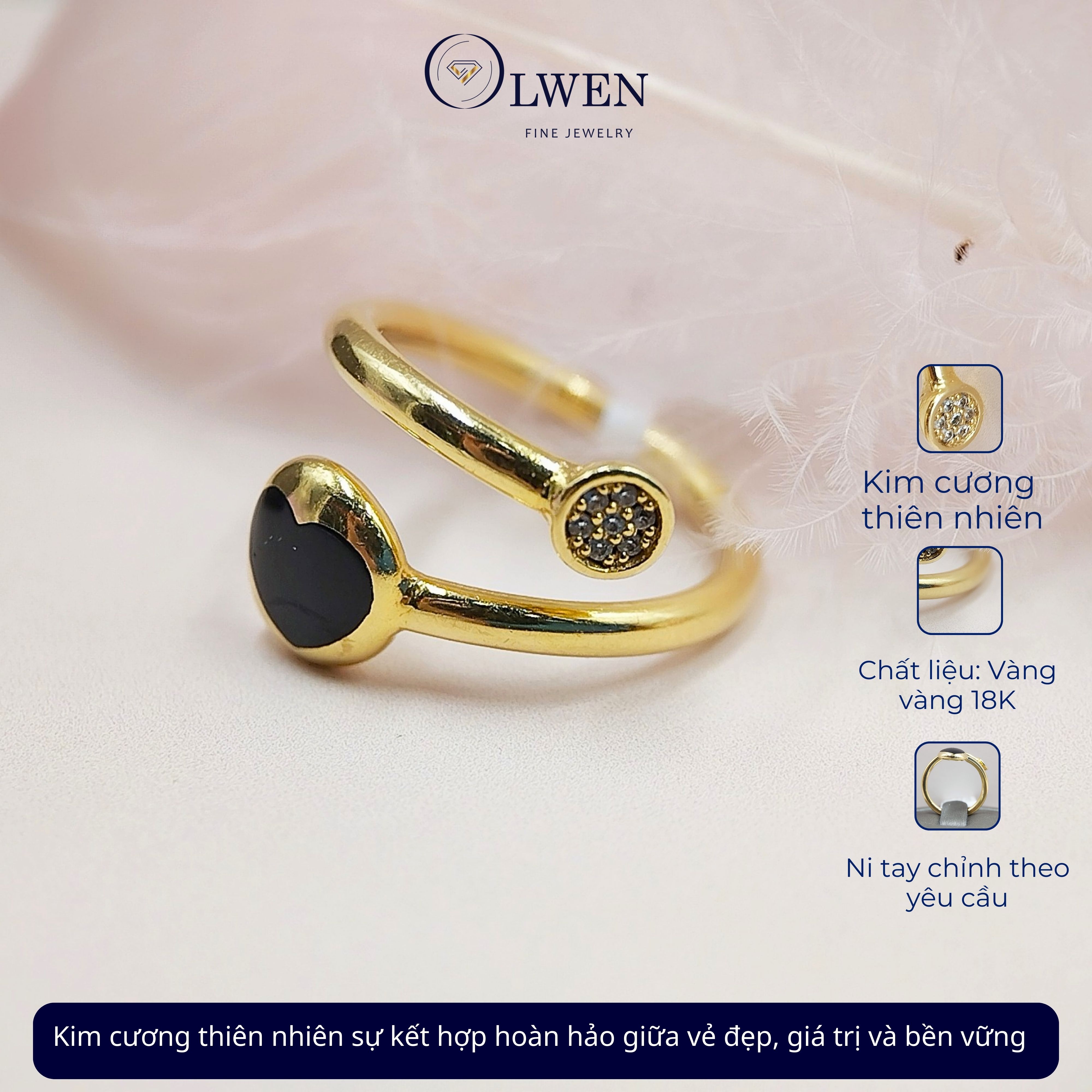 Nhẫn HongKong 18K HK Olwen HA-R000068