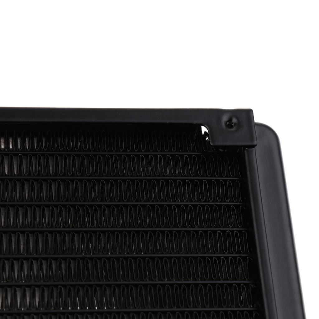 2 Pack 120mm 10Pipe PC Water Cooling CPU Cooler Row System Heat Exchanger Radiator