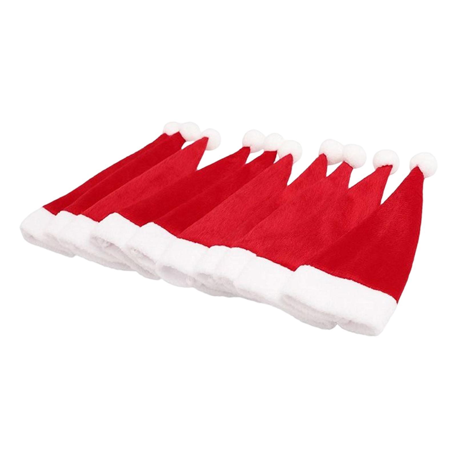 10Pcs Christmas Hat Christmas Presents Home Decoration Accessories Ornaments Pockets Tableware Holder Bag Cutlery Holder Silverware Holders