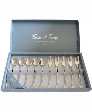 Bộ 10 thìa dĩa Inox Sweet Time nội địa Nhật Bản