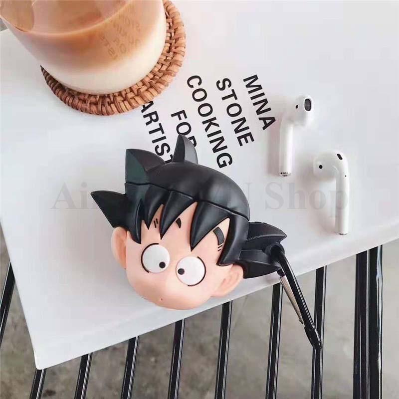 Bao Case Ốp dành cho airpod 1 và 2, tai nghe bluetooth i11,i12, i9s... Songoku baby kute silicon cao cấp