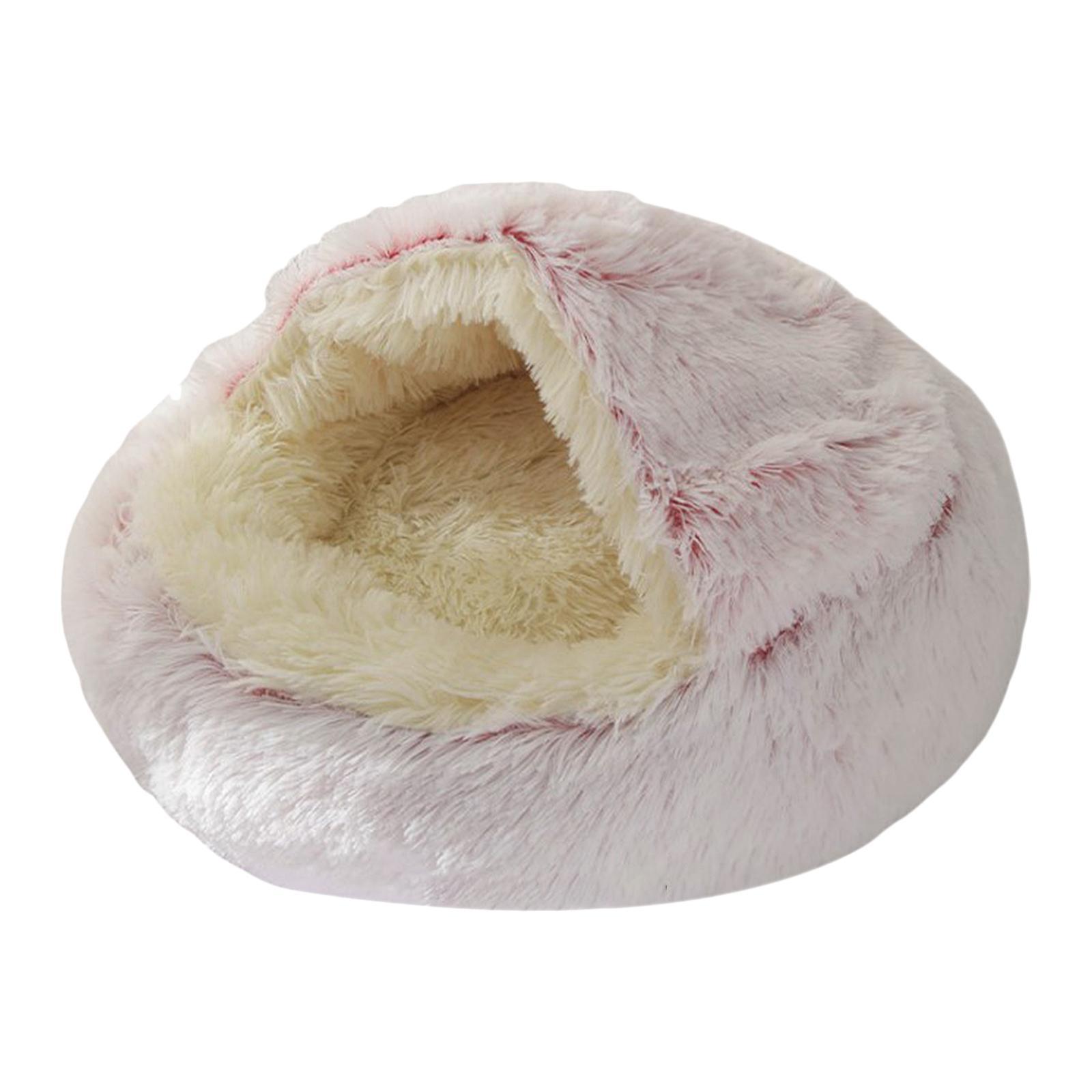 Pet Kennel Bed Round Nest Sleeping Pink 40cm