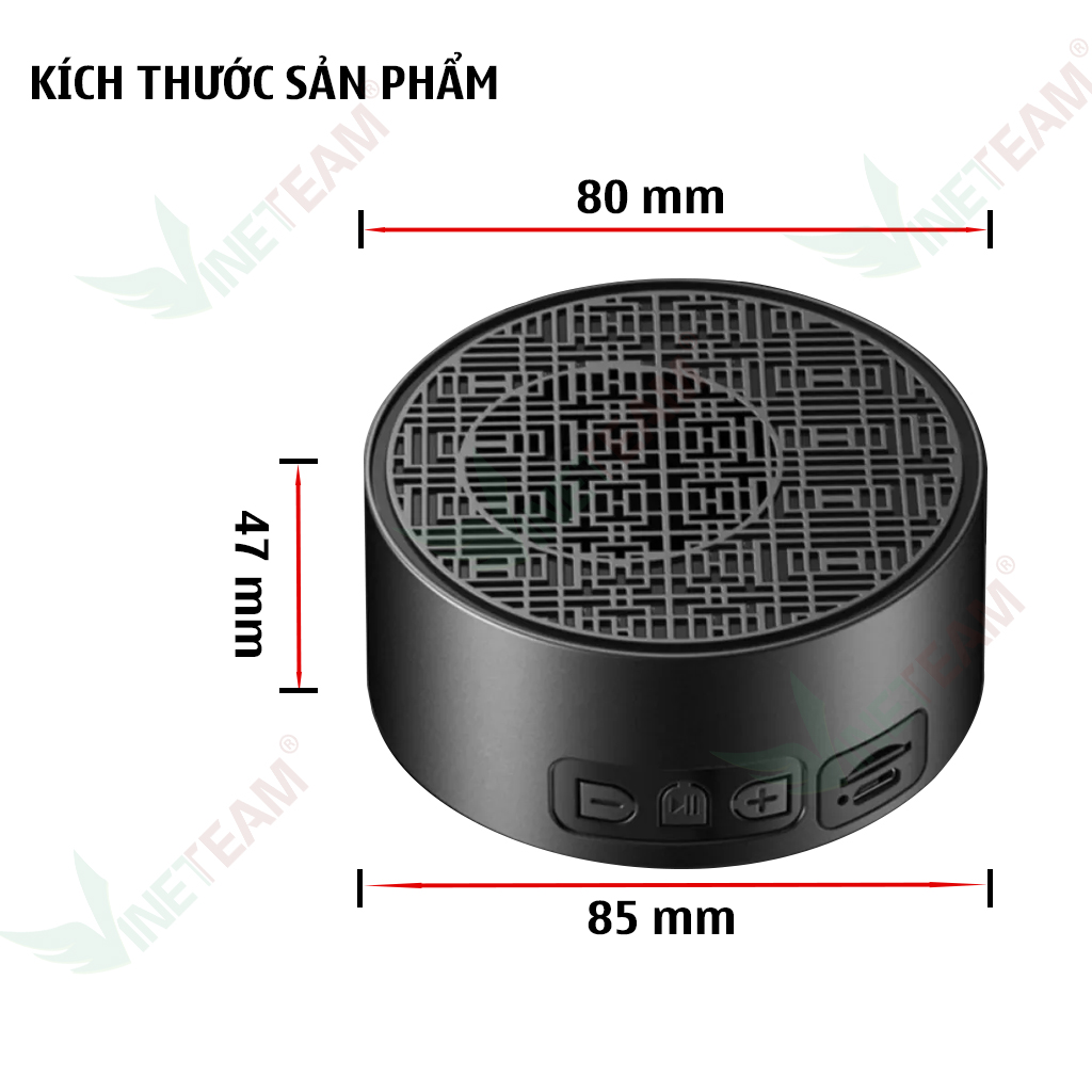 Loa Bluetooth 5.0 Siêu Trầm Manovo A8 Âm Thanh HIFI Bass Cực Mạnh Hỗ Trợ Thẻ Nhớ Pin 1000mAh - Hàng Nhập Khẩu