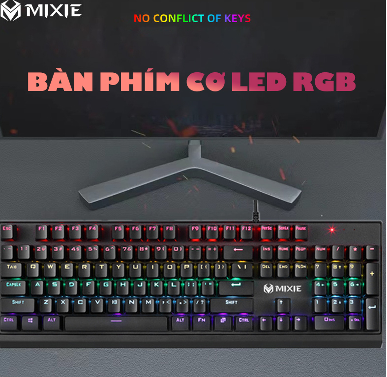 Bàn phím mixie JK-MK600 cơ dành cho máy tính-HT