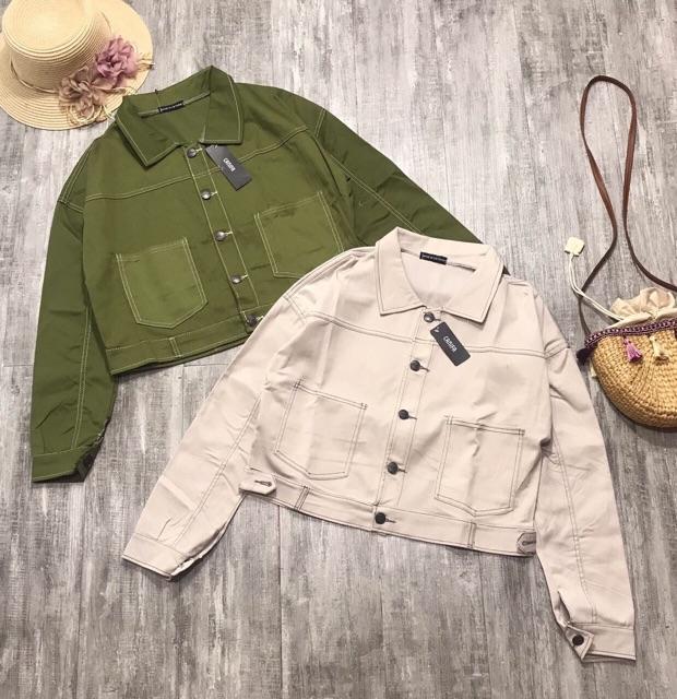 Áo kaki trơn crotop kèm ảnh thật