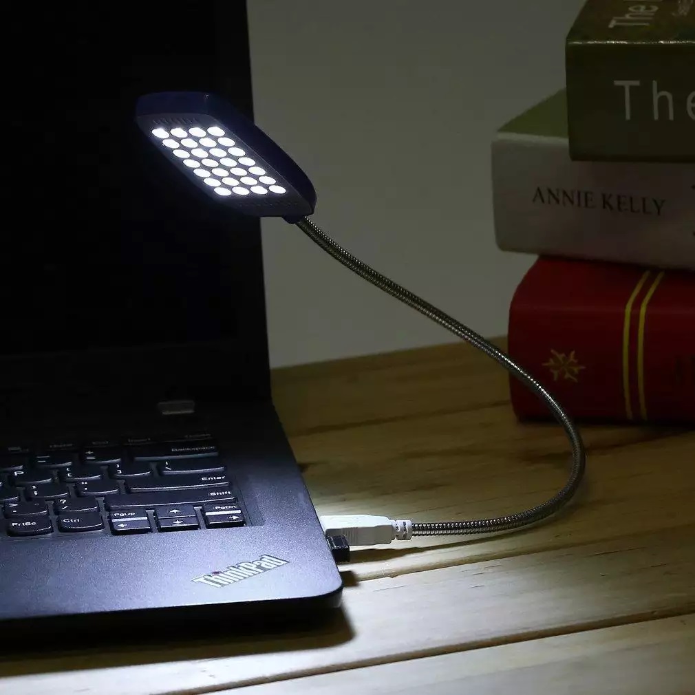 Đèn Led 28 Bóng Cổng Usb Thân Kim Loại Có Thể Uốn Cong - Hàng Chính Hãng (Giao Màu Ngẫu Nhiên)