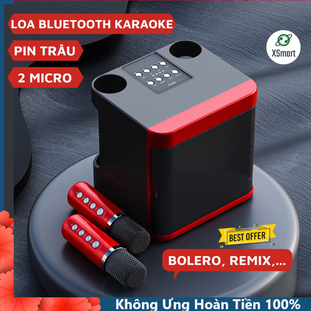 Loa Hát Karaoke Thông Minh Bluetooth 203BT NEW 2023 Có Thể Đổi Giọng Để Livestream Có VoiceMod Chỉnh Giọng-Hàng Chính Hãng