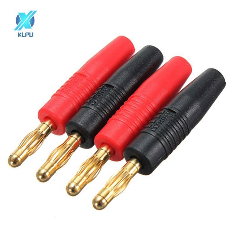Set 4 Đầu Cắm Bắp Chuối Mạ Vàng 4mm Cho Loa