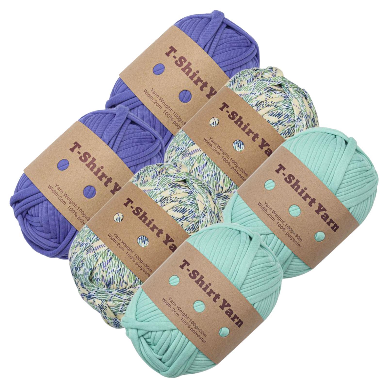 6Pcs T Shirt Crocheting Tube Giant Yarn for Blanket Macrame Pillow