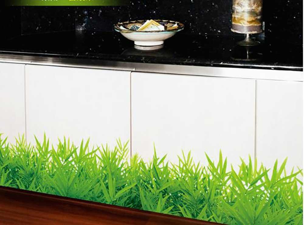 DECAL DÁN CHÂN TƯỜNG CỎ XANH 5
