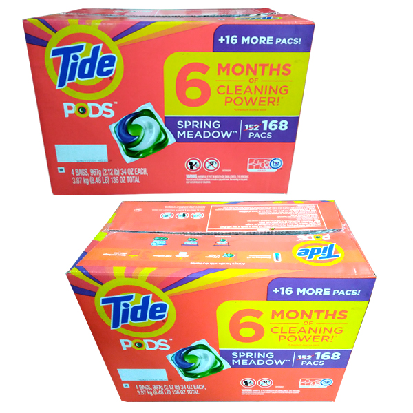 Thùng Viên giặt xả quần áo Tide Pods 4 bịch - 42 viên 1 bịch