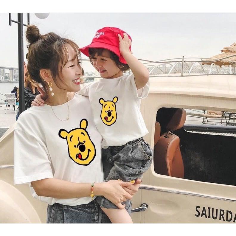 Áo Thun Gia Đình Gấu POOH vàng nổi bật