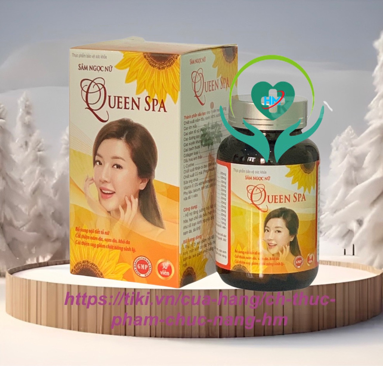 ￼Sâm Ngọc Nữ QUEEN SPA – chống lão hóa, Cân bằng nội tiết tố nữ, giữ nét thanh xuân cho phụ nữ – lọ 30 viên, vinaphar