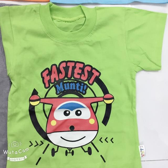 Áo phông cotton siêu nhân cho bé trai 1-8 tuổi