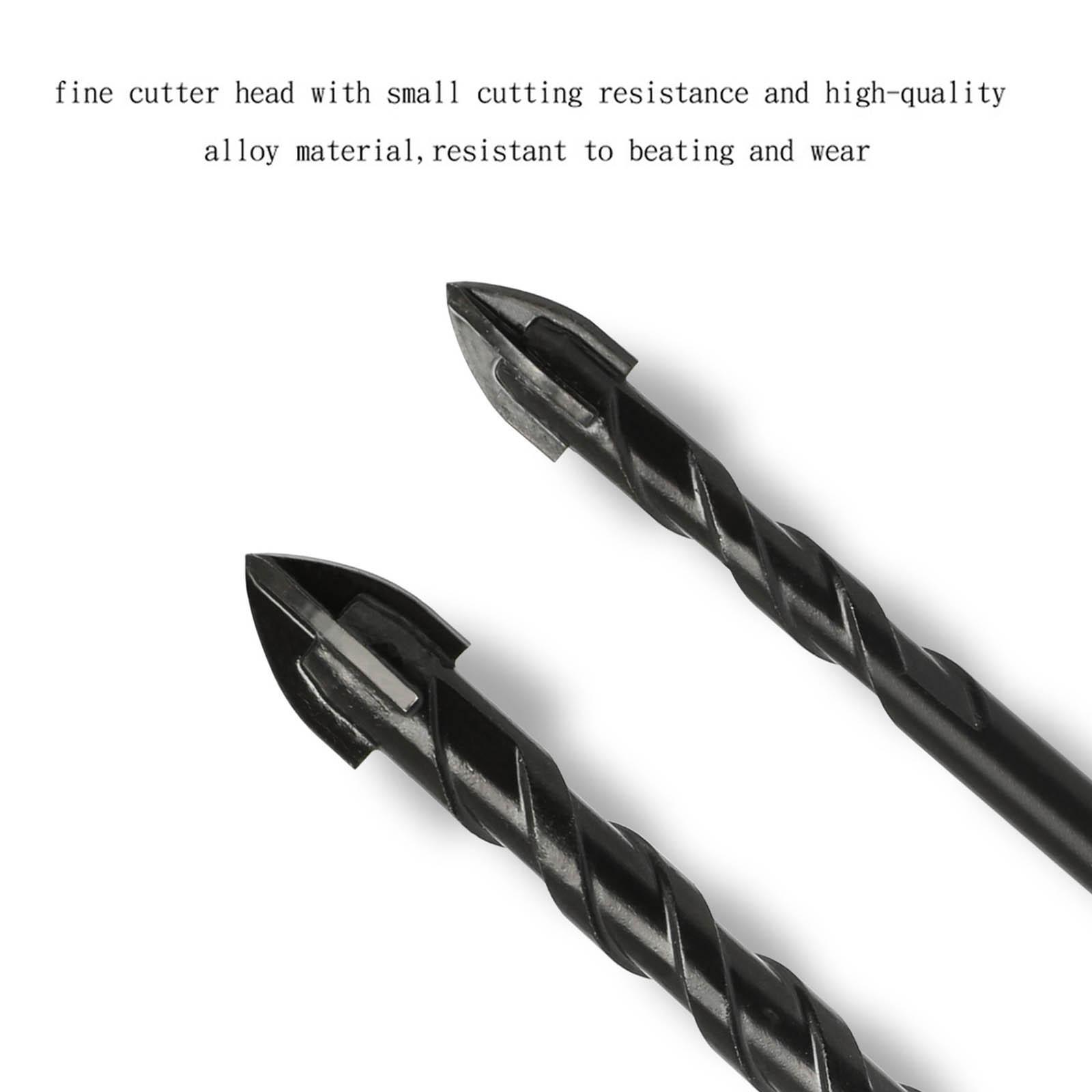 10 Pieces Alloy Masonry Drill Bit Set with Hex Shank for Wall Cement Tile