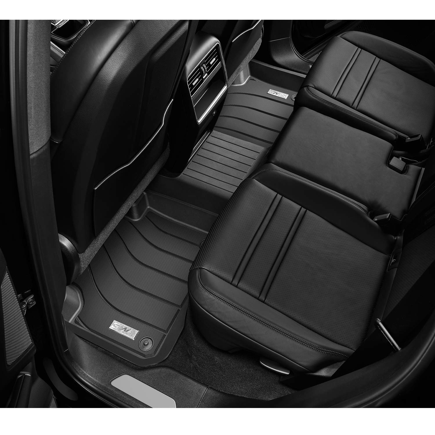 Thảm lót sàn xe ô tô  Volkswagen New Touareg 2018- Nhãn hiệu Macsim 3W chất liệu nhựa TPE đúc khuôn cao cấp - màu đen