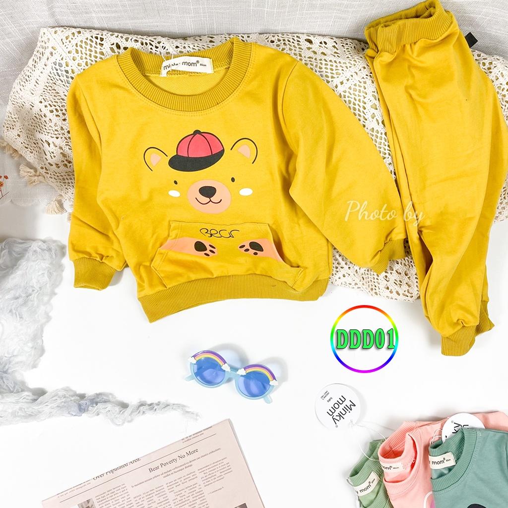 Bộ Dài Tay Cho Bé DDD01 Đồ Bộ Da Cá Cao Cấp Mềm Mịn Thoáng Mát Dễ Chịu, Thoải Mái Cho Bé