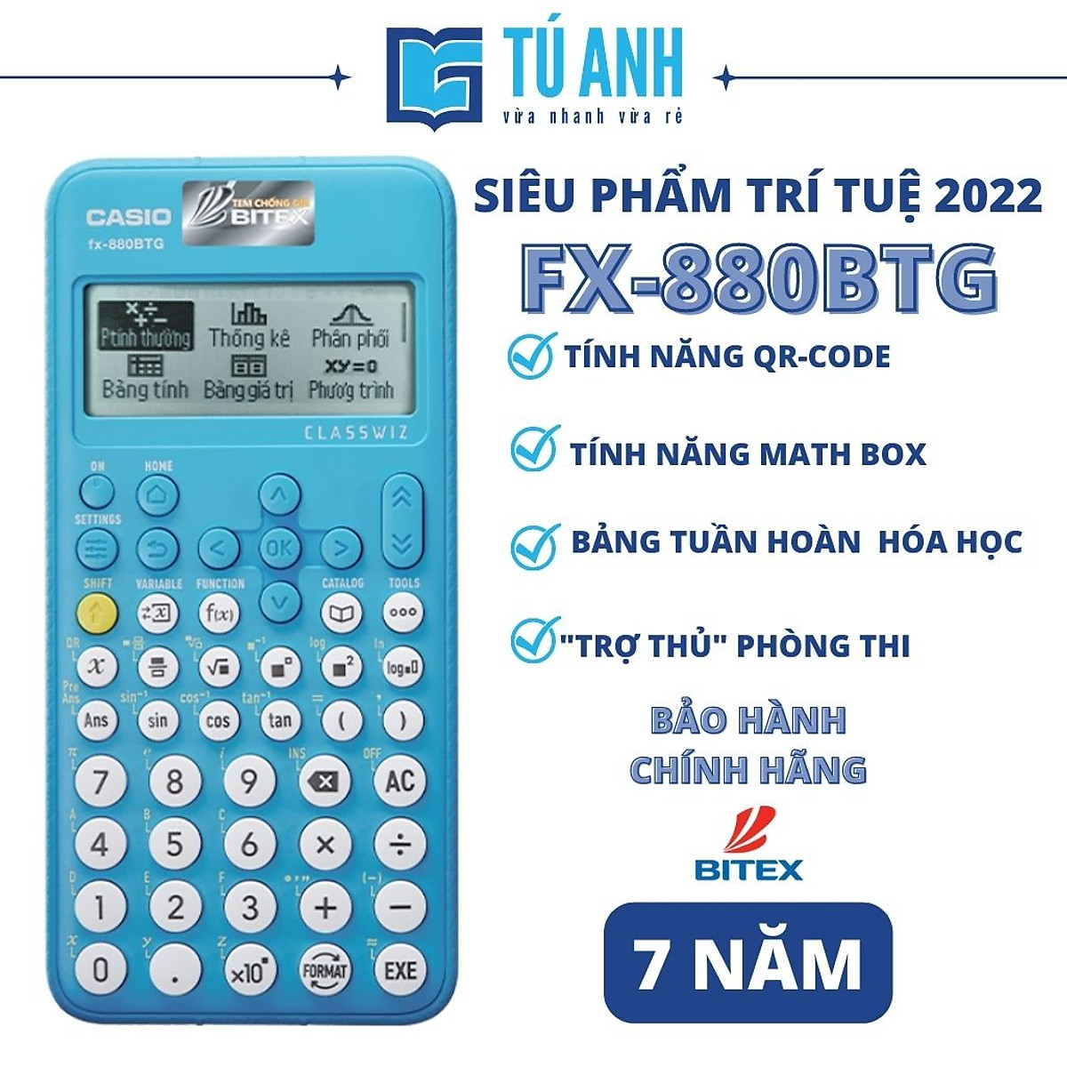 Máy Tính CASIO FX-880 BTG ( Lựa Chọn Màu Sắc )