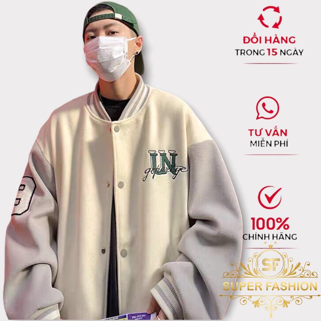 Áo Khoác Bomber Nam Super Fashion Chất Nỉ Mềm Thêu Chữ UN Phong Cách Hot Trend