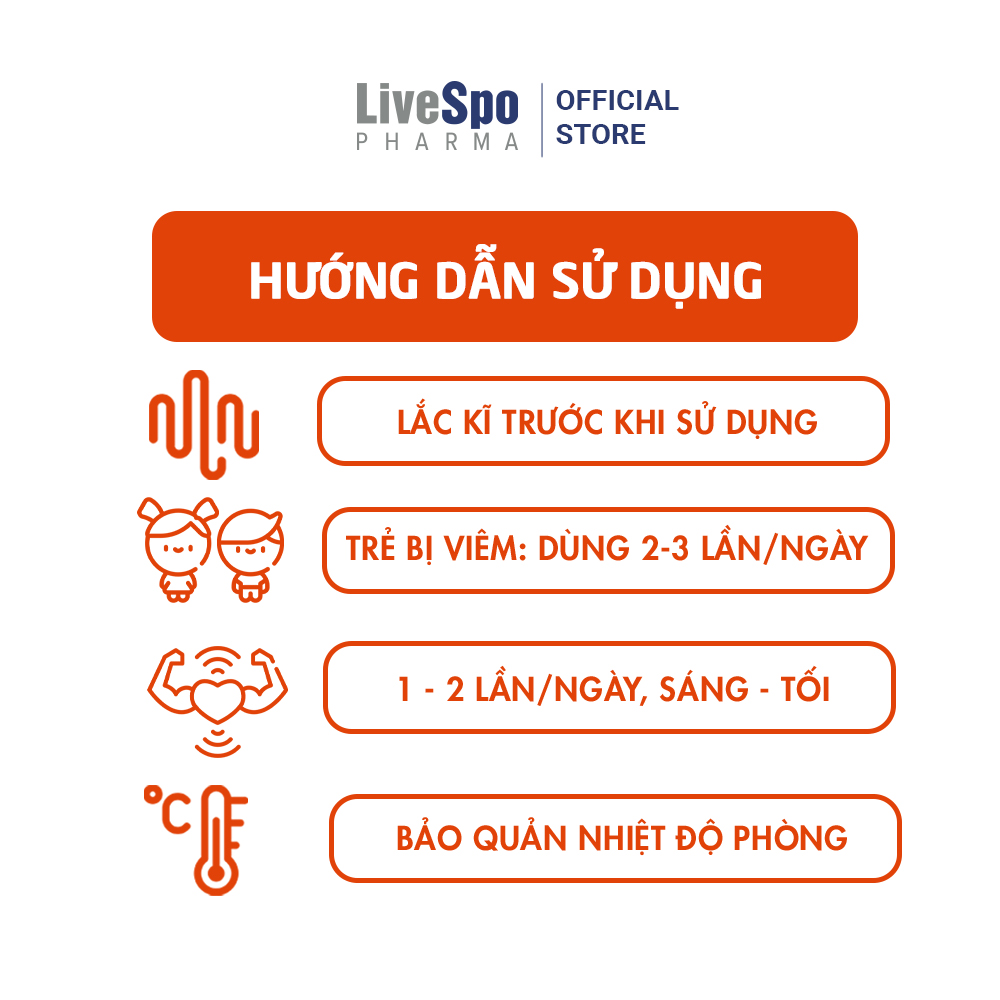 Combo 3 muối sinh lý chứa bào tử lợi khuẩn LiveSpo Navax chuyên dụng