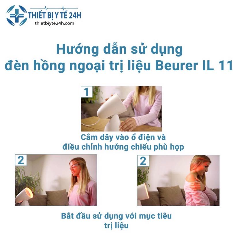 Đèn Chiếu Hồng Ngoại Trị Liệu Beurer IL11 - Hỗ Trợ Lưu Thông Khí Huyết, Tăng Cường Miễn Dịch, Giảm Đau Mỏi