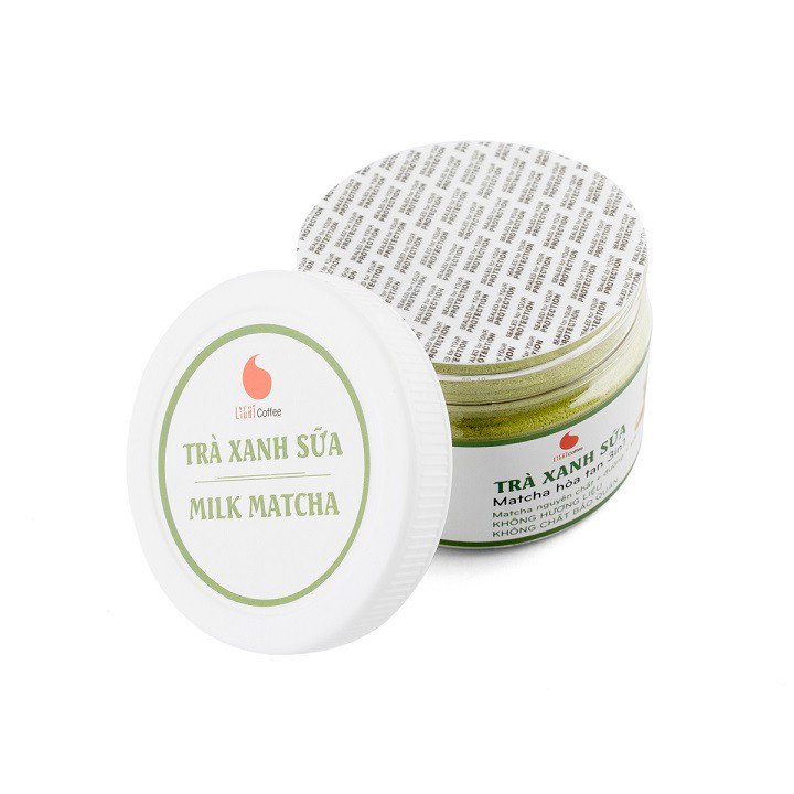 Bột trà xanh sữa 3in1, matcha xuất xứ Nhật Bản, hũ 230g, từ nhà sản xuất Light Coffee