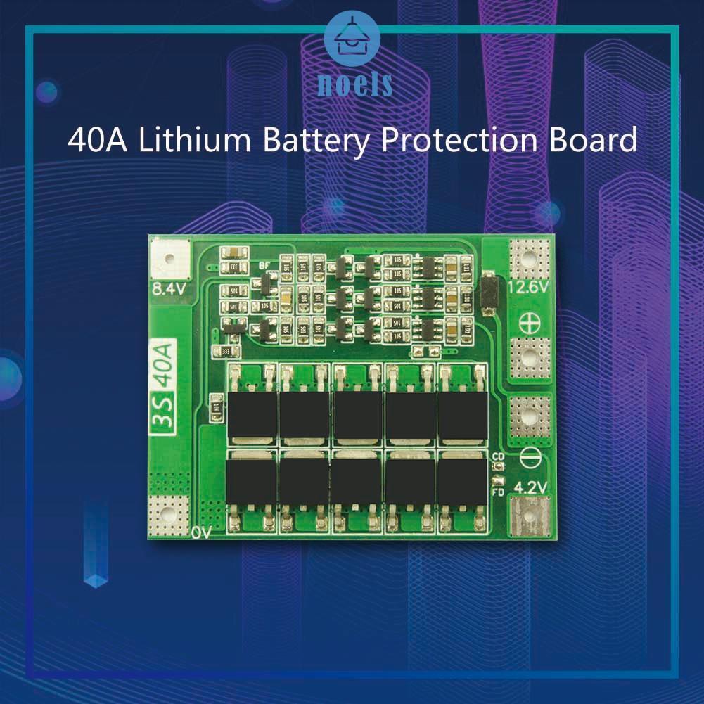 3S 40A Li-ion Lithium Battery Charger Cell Module PCB BMS Protection HighQualityBoard noel living