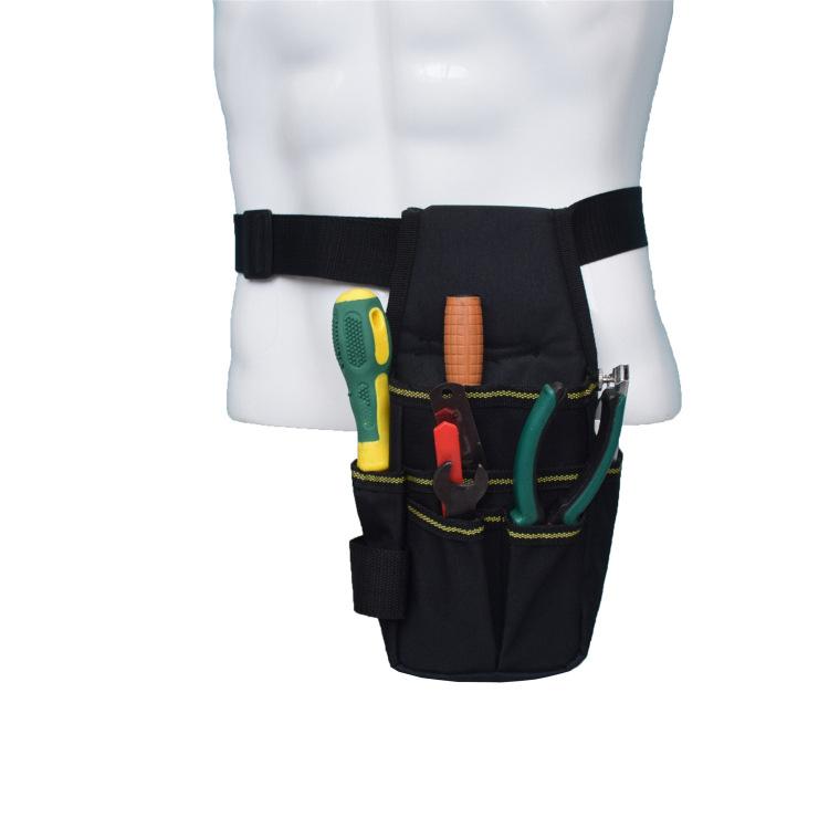 Thắt lưng dụng cụ thợ điện chuyên nghiệp màu đen có đai điều chỉnh, vải Oxford chống thấm nước đế dày gấp đôi dành cho thợ điện, kỹ thuật viên