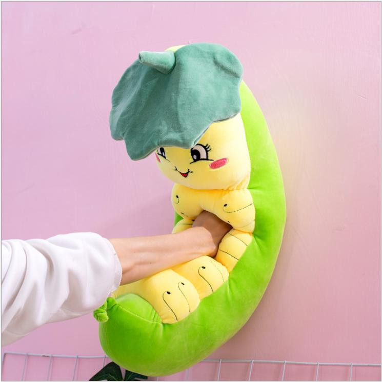 GẤU BÔNG SÂU ĐẬU MÀU XANH DỄ THƯƠNG SIZE 60CM