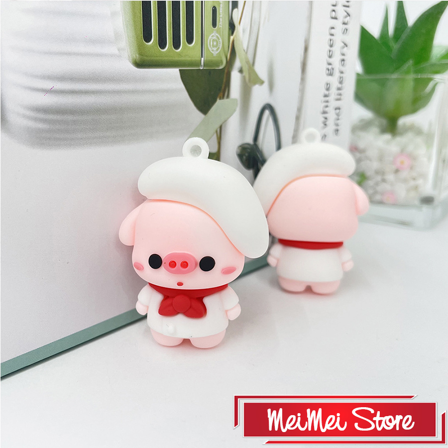 Móc khóa gấu bông, Móc khóa xe máy hình con vật cute, cực đáng yêu