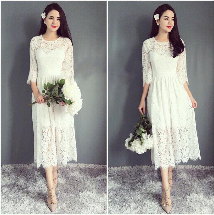 Đầm Ren Xòe Kiểu Dáng Vintage Cao Cấp - DX00