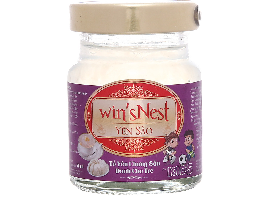 Combo 12 lọ Yến sào cao cấp win'sNest tổ yến chưng sẵn dành cho trẻ em 20% (70 ml/ lọ)