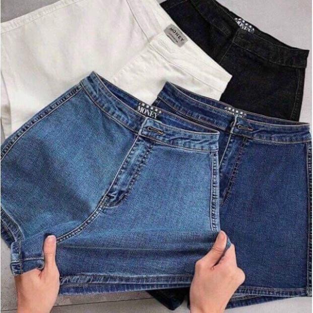 Quần Short Jean Nữ Cạp Cao Co giãn tốt