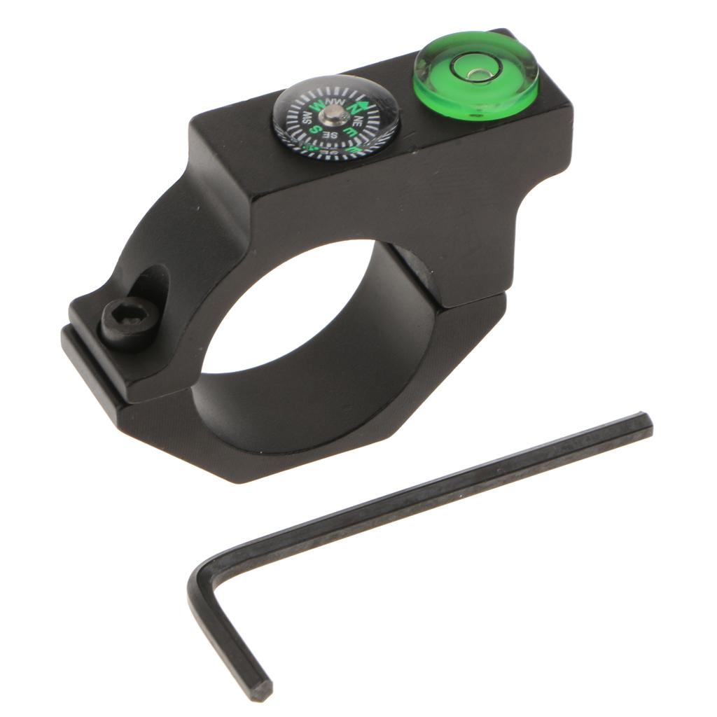 Aluminum Telescope Bubble Spirit Level Compass for 1 Inch Ring Mount Holder