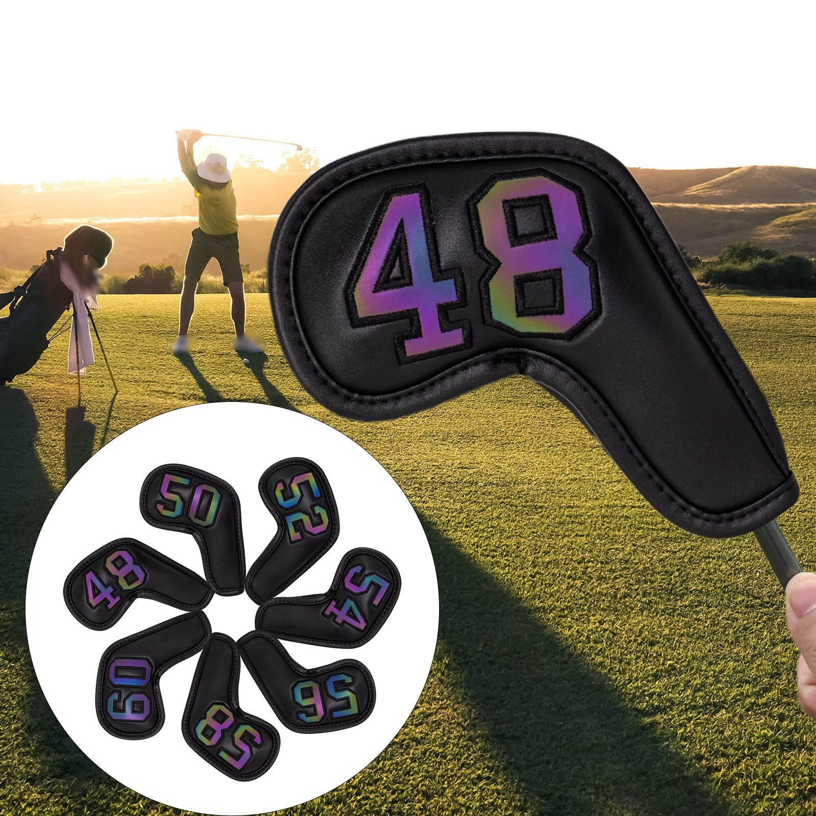 Fashionable, Golf Iron Headcover, Golf Club Head Cover, Dustproof, Golf Hybrid Wedges, Embroidery Number, Wedge Cover for Protection Unisex