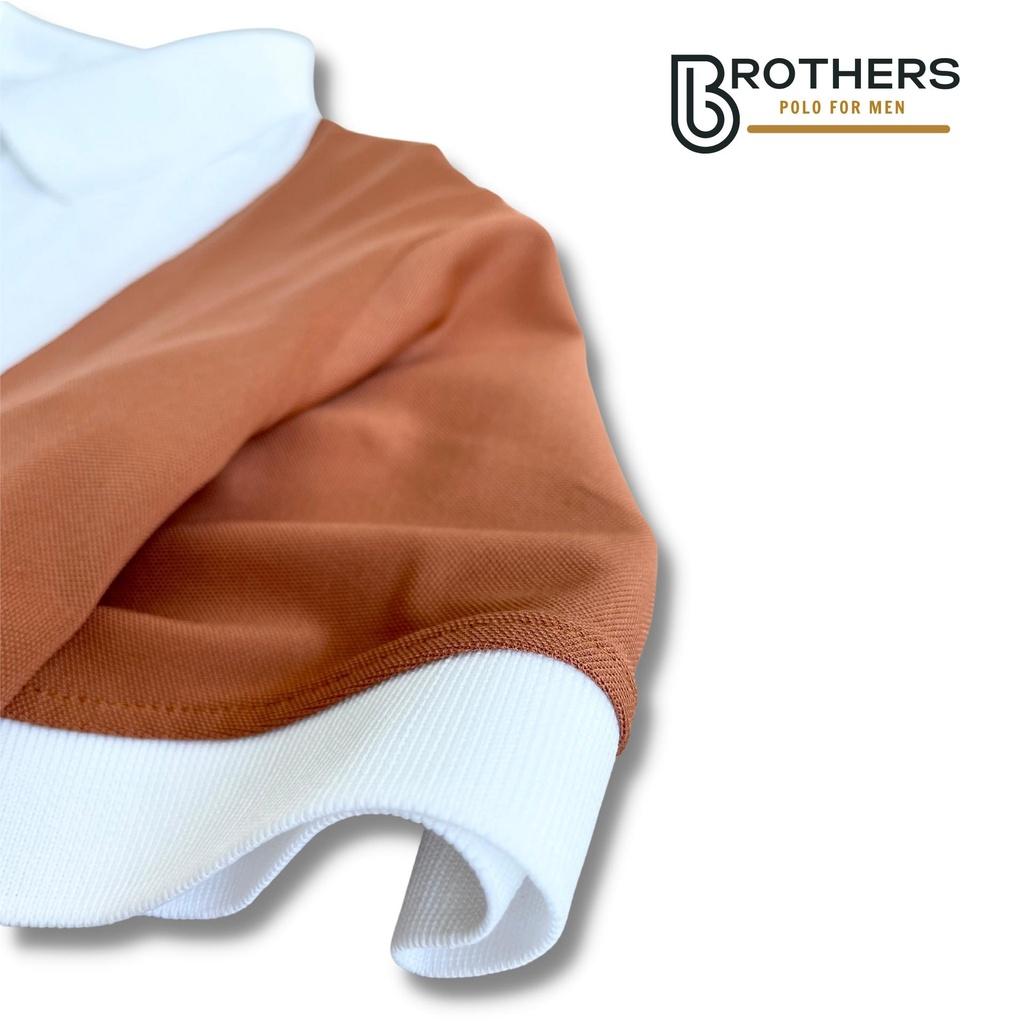 Áo thun POLO nam DOLI phối dọc mới, cổ trụ bẻ, vải cá sấu cotton cao cấp, phom chuẩn, trẻ trung - BROTHERS